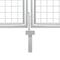 vidaXL Poort 400x75 cm staal zilverkleurig