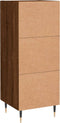 vidaXL - Dressoir - 34,5x34x90 - cm - bewerkt - hout - bruin - eikenkleur