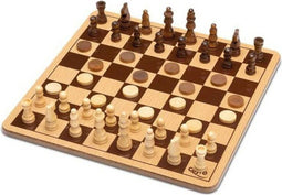 Schaken en Dammen Spelbord Cayro Hout