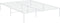 vidaXL - Bedframe - metaal - wit - 140x190 - cm