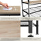 tectake® Southampton - Schoenenrek - 3 niveaus - Zwart metalen frame - Lichtbruin
