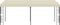 Wandprieel 3x6 m stof crèmekleurig