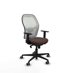 Piqueras y Crespo 1D036G0 - Bureaustoel - Hoogteverstelbaar met armleuning - Wit Donkerbruin
