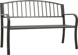 vidaXL - Tuinbank - 120 - cm - staal - grijs