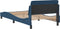 vidaXL - Bedframe - met - hoofdeinde - zonder - matras - 100x200 - cm - stof - blauw