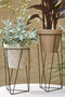 Mica Decorations Orion Bloempot voor Buiten - H28,5 x Ø30 cm - Plantenvezels - Terra