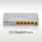 ZyXEL MG-105 - 5-poorts 2,5 Gb unmanaged switch - Plug-n-play 25 Gbps schakelcapaciteit