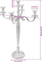 vidaXL - Kaarsenhouder - Zilver - 39x39x60 - cm - Aluminium