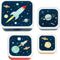 Back to school set - Drinkfles / 4 Snackdozen / Lunchbox - Ruimte - A Little lovely company