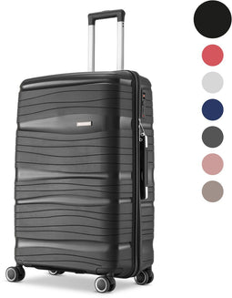 SKYCASES Travel One - 28-inch Reiskoffer - Lichtgewicht Waterdicht Cijferslot - Zwart V2