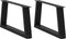 vidaXL - Eettafelpoten - 2 - st - V-vormig - 70x(30-31,3) - cm - staal - zwart