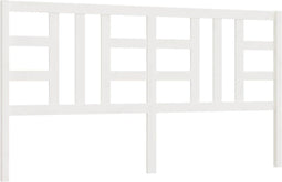 vidaXL - Hoofdbord - 186x4x100 - cm - massief - grenenhout - wit