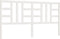 vidaXL - Hoofdbord - 186x4x100 - cm - massief - grenenhout - wit