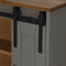vidaXL - Hangkast - HALDEN - 2 - schuifdeuren - 75x22,5x70 - cm - grenenhout - grijs
