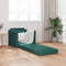 vidaXL - Vloersofa - Bed - 2-in-1 - Donkergroen - 74x77x81 - cm - Stof