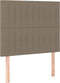 vidaXL - Hoofdborden - 2 - st - 80x5x78/88 - cm - stof - taupe