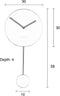 Zuiver Minimal Klok/ Wandklok Rond 30 cm Zwart