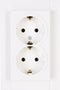 Kopp 929529008 Wandcontactdoos met randaarde Compleet 2-voudig HK 07 Zuiver wit 1 stuk(s)