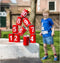BS Toys Blikgooien - Werpspel met 10 Blikken en 3 Pittenzakken - Buitenspeelgoed - Rood (10 stuks)