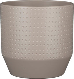 Mica Decorations Nola Bloempot - 21x21x21 cm - Keramiek - Taupe