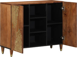 vidaXL - Dressoir - 90x33x75 - cm - Massief - Mango - Hout