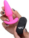 XR Brands Vibrating Silicone Butt Plug with Remote Control pink