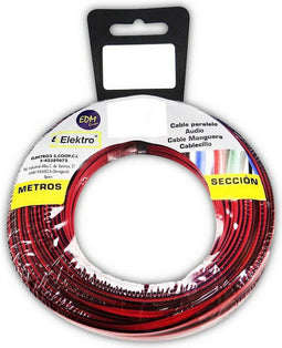 Audiokabel EDM 2 x 0,75 mm Rood/Zwart 25 m
