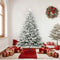 vidaXL - Kunstkerstboom - met - sneeuwvlokken - 180 - cm - PVC - en - PE - groen
