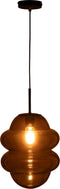 J-Line hanglamp Honinglepel - glas - grijs