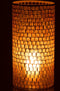 J-Line vaas Mozaiek Rond - glas - oranje - 29 cm hoog