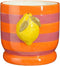 Mica Decorations Bloempot Dion - 23x21x20 cm - Dolomiet - Oranje