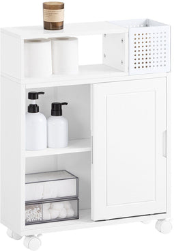 SoBuy BZR176-W - Monitorstandaard met Lade - Houtcomposiet - Wit