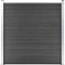 vidaXL - Schuttingset - 2 - vierkant - en - 1 - schuin - 446x186 - cm - HKC - grijs