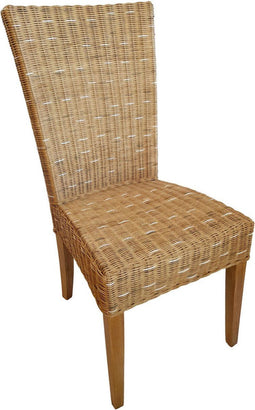SVJ Eetkamerstoel Rechthoekig - 60 x 48 x 98 cm - Rotan - Lichtbruin