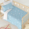 Dekbedovertrek set HappyFriday Basic Kids Blauw Wieg voor baby's 2 Onderdelen