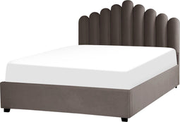 VINCENNES - Bed met opbergruimte - Taupe - 140 x 200 cm - Fluweel