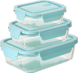 Set Lunchboxen San Ignacio Menorca Rechthoekig Borosilicaatglas 3 Onderdelen