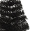vidaXL - Kunstkerstboom - met - standaard - half - 180 - cm - PVC - zwart