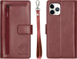 iMoshion Hoesje Geschikt voor iPhone 11 Pro Hoesje Met Pasjeshouder - iMoshion Uitneembare 2-in-1 Bookcase met rits - Rood