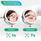 Mirlux Make Up Spiegel - Oplaadbaar - 7X Vergroting - LED Verlichting - Chroom