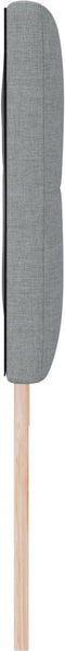 vidaXL - Hoofdbord - met - Knopen - Lichtgrijs - 180 - cm - Stof