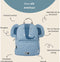 Trixie Mrs. Elephant - Rugzak - Waterafstotend - 31 x 10 x 23 cm - Blauw