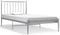 vidaXL - Bedframe - metaal - grijs - 100x200 - cm