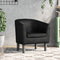 vidaXL - Kuipstoel - PU-leer - zwart - 70 x 56 x 68 cm