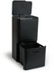 Umuzi Cleaning Prullenbak - Sensor - 63L - 2 Compartimenten - Mat Zwart - 30,5x41x78cm