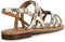 GEOX D SOZY S - Platte sandalen - Metallic leer met gekruiste bandjes - Goud - Maat 39
