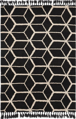 Brink en Campman - Arabiska Geometrisk 63305 Vloerkleed - 250x350 - Rechthoek - Laagpolig Tapijt - Modern - Zwart_wit