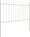 vidaXL - Tuinafscheiding - met - Spits - Top - Wit - 1,7x1 - m - Staal