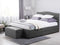 MONTPELLIER - Bed opbergruimte LED - Grijs - 180 x 200 cm - Polyester