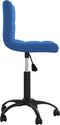 vidaXL - Eetkamerstoel - draaibaar - fluweel - blauw